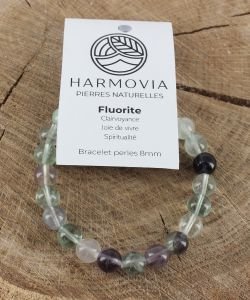 Bracelet Fluorite - Perles 8mm, 1 pièce